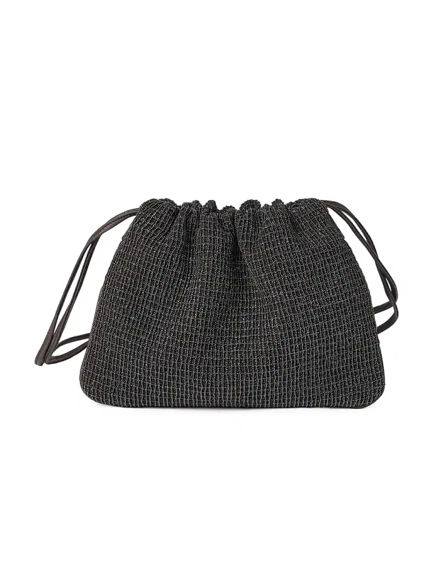 Brunello Cucinelli Women's Soft Pochette Shoulder Bag in Riding Leather - Black