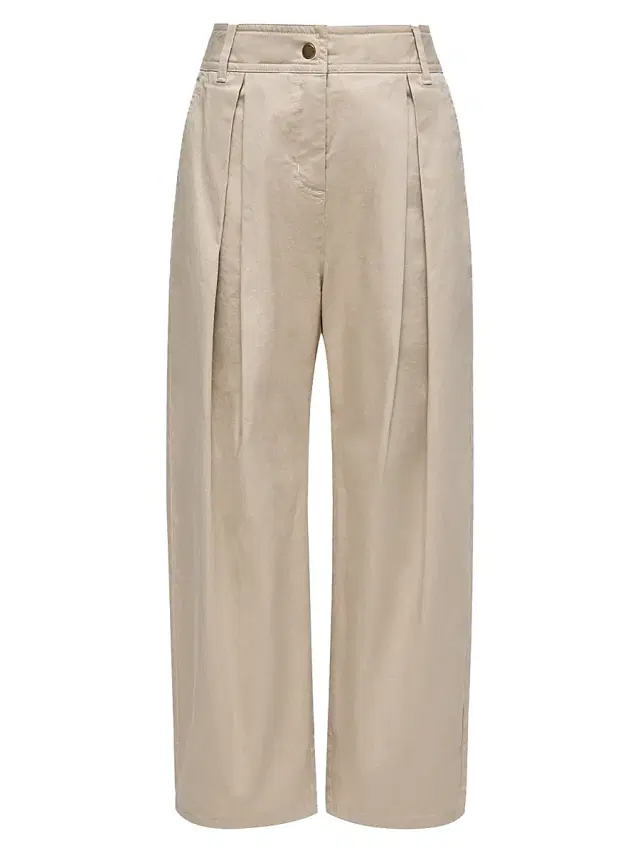 Moncler Little Girl's & Girl's Pants in Stretch Cotton Gabardine - Beige