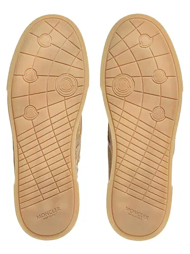 Moncler Women's Vera Leisure Sneakers in Suede - Beige - Size 10 | Thumbnail 4