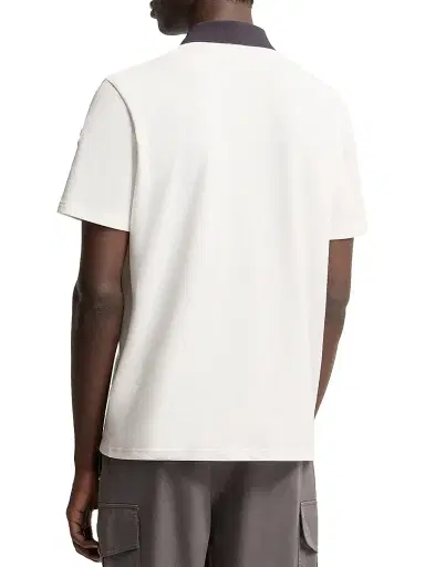 Moncler Men's Cotton Polo Shirt - White - Size XL | Thumbnail 3