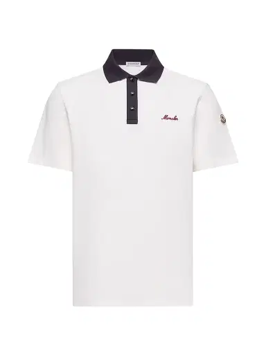 Moncler Men's Cotton Polo Shirt - White - Size XL | Thumbnail 1