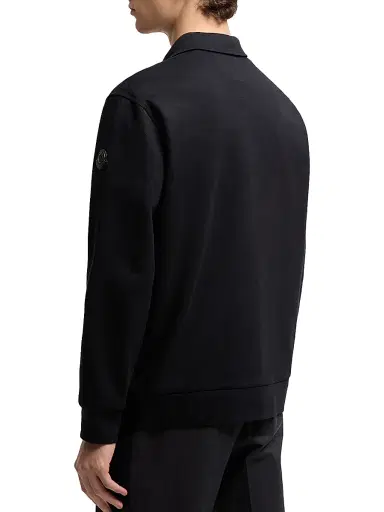 Moncler Men's Half-Zip Sweatshirt in Cotton - Dark Blue - Size Large | Thumbnail 3 Moncler Men's Half-Zip Sweatshirt in Cotton - Dark Blue - Size Large | Thumbnail 3