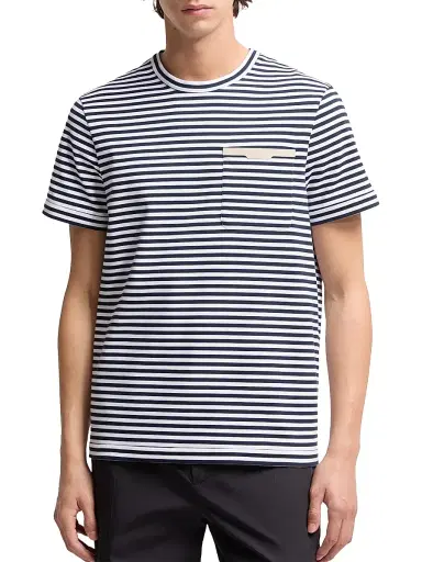 Moncler Men's Crew Neck T-Shirt in Cotton - White Blue - Size XXXL | Thumbnail 2