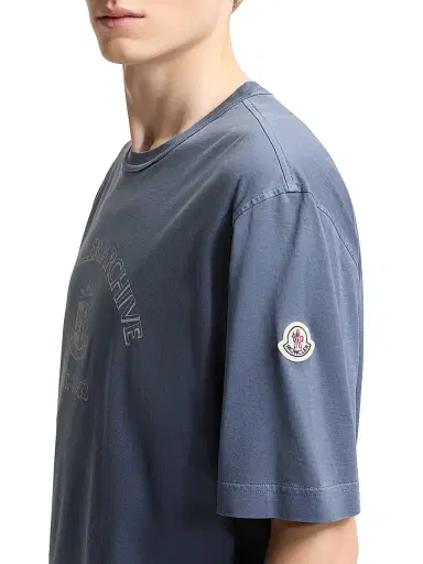 Moncler Men's Crew Neck T-Shirt in Cotton | Thumbnail 4 Moncler Men's Crew Neck T-Shirt in Cotton | Thumbnail 4