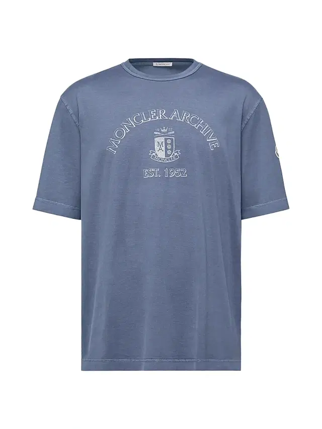 Men's Crew Neck T-Shirt in Cotton - Cobalt Blue