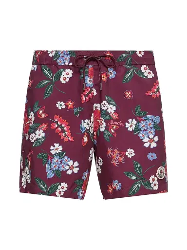 Moncler Men's Swim Trunks - Burgundy - Size XXL | Thumbnail 1 Moncler Men's Swim Trunks - Burgundy - Size XXL | Thumbnail 1
