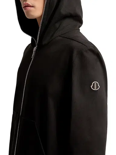 Moncler Men's + Rick Owens Ziplock Hooded Sweatshirt in Cotton | Thumbnail 4 Moncler Men's + Rick Owens Ziplock Hooded Sweatshirt in Cotton | Thumbnail 4