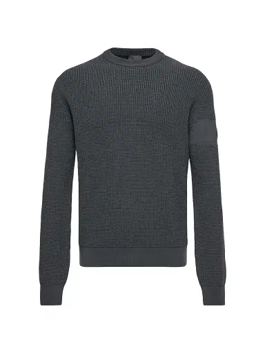 Moncler Men's Crew Neck Sweater in Wool - Dark Gray - Size XXL | Thumbnail 1 Moncler Men's Crew Neck Sweater in Wool - Dark Gray - Size XXL | Thumbnail 1