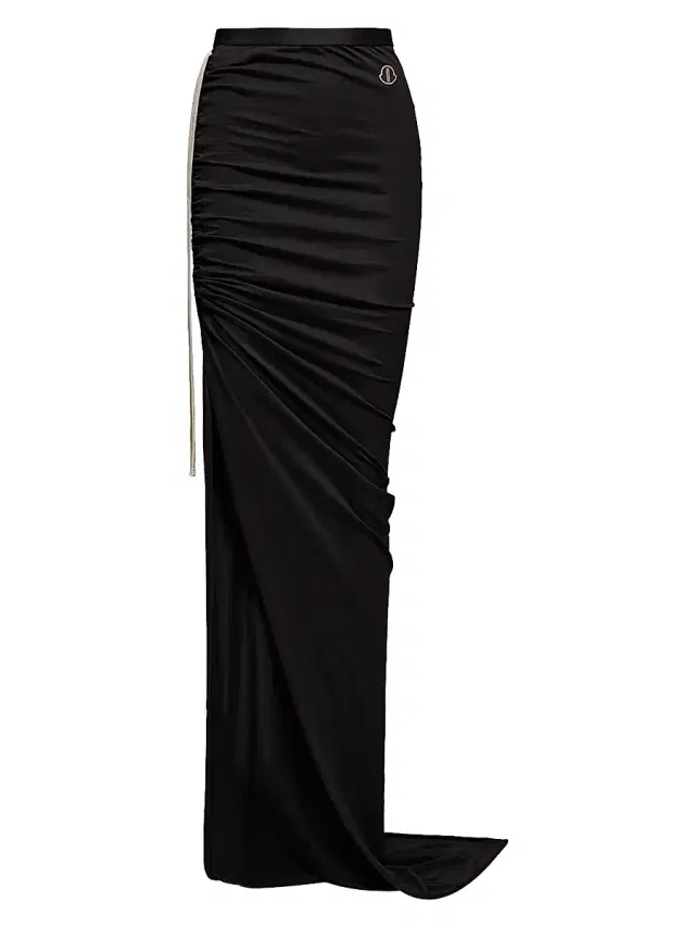 Women's  + Rick Owens Adjustable Skirt in Cotton - Black