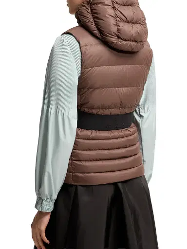 Moncler Women's Melia Puffer Vest - Brown - Size XS | Thumbnail 3