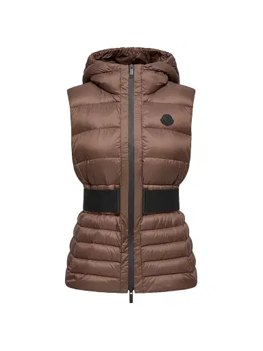 Moncler Women's Melia Puffer Vest - Brown - Size XS | Thumbnail 1
