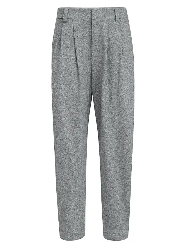 Women's Cashmere Jersey Tailored Trousers - Grey