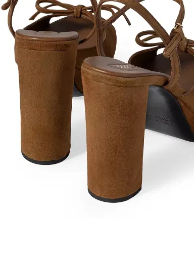 Miu Miu Women's Suede Platform Sandals - Light Brown - Size 6 | Thumbnail 2 Miu Miu Women's Suede Platform Sandals - Light Brown - Size 6 | Thumbnail 2
