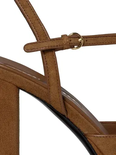 Miu Miu Women's Suede Platform Sandals - Light Brown - Size 6 | Thumbnail 3 Miu Miu Women's Suede Platform Sandals - Light Brown - Size 6 | Thumbnail 3