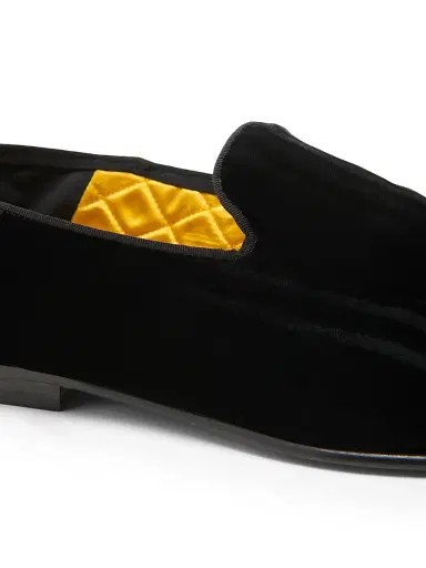 Tom Ford Men's Striped Velvet Loafers - Black - Size 11.5 | Thumbnail 5