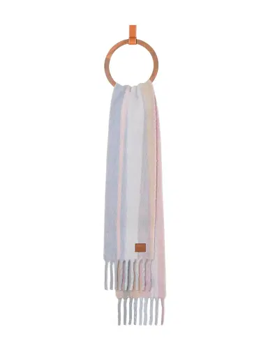 Loewe Women's Colorblocked Striped Alpaca-Blend Scarf | Thumbnail 2