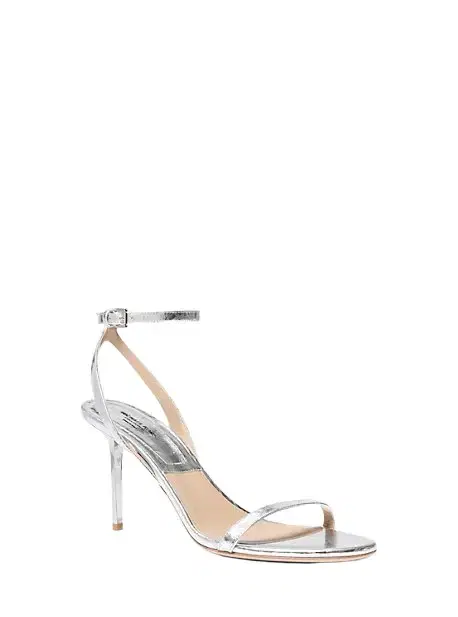 Michael Kors Collection Gwyneth Metallic Snake Embossed Leather Sandal