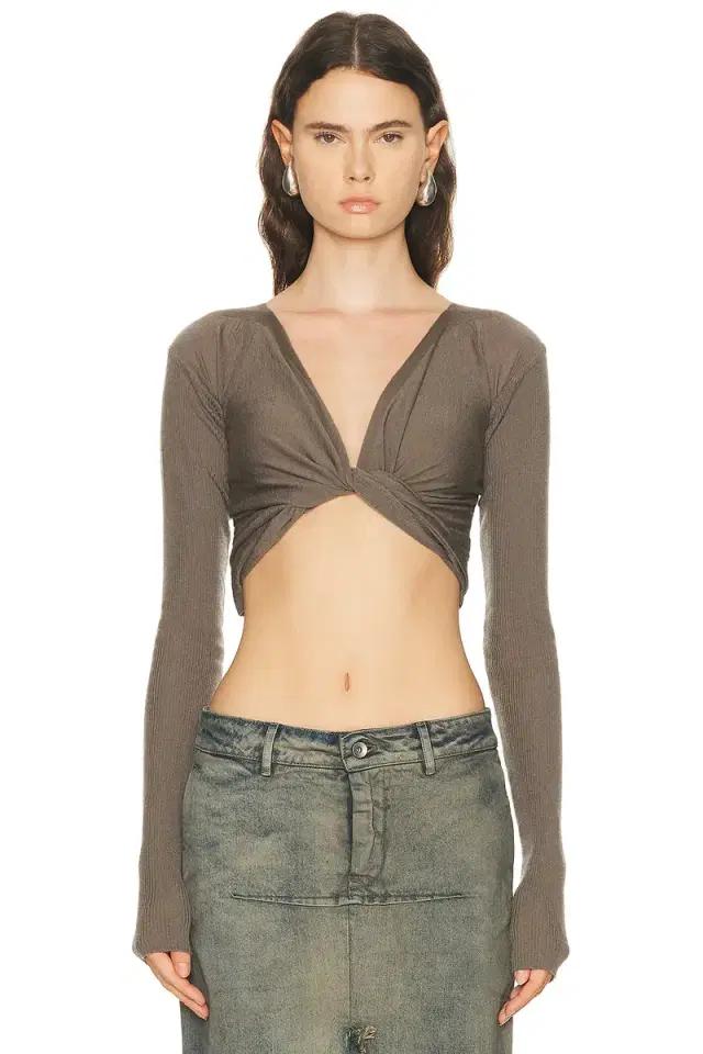 Rick Owens Cropped Wrap Top