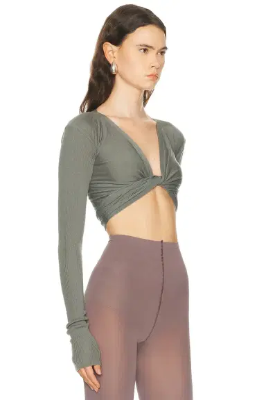 Rick Owens Cropped Wrap Top | Thumbnail 2
