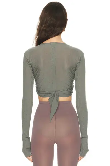 Rick Owens Cropped Wrap Top | Thumbnail 3