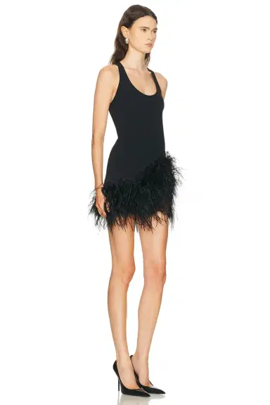 THE ATTICO Feather Mini Dress | Thumbnail 2