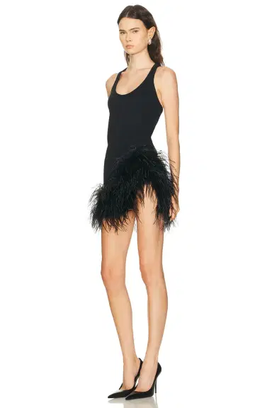 THE ATTICO Feather Mini Dress | Thumbnail 3
