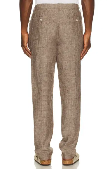 Onia Linen Tapered Pleated Trouser | Thumbnail 5 Onia Linen Tapered Pleated Trouser | Thumbnail 5