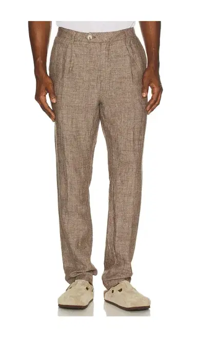 Onia Linen Tapered Pleated Trouser | Thumbnail 1 Onia Linen Tapered Pleated Trouser | Thumbnail 1