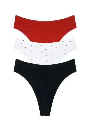 Negative Underwear Cloud Cotton Thong 3 Pack | Thumbnail 4
