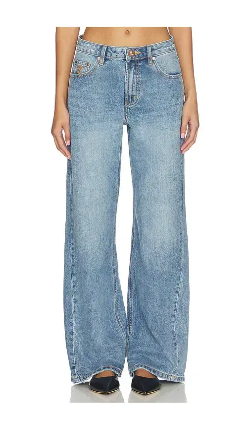 Jackson Mid Waist Wide Leg Jeans