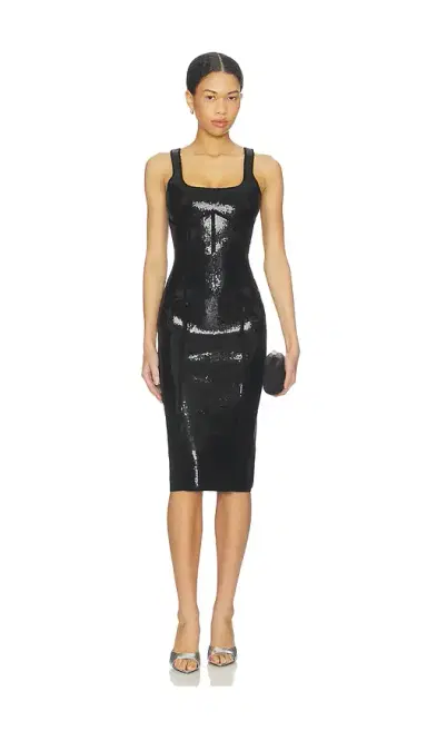 Fleur du Mal Knit Bodycon Midi Corset Dress | Thumbnail 1