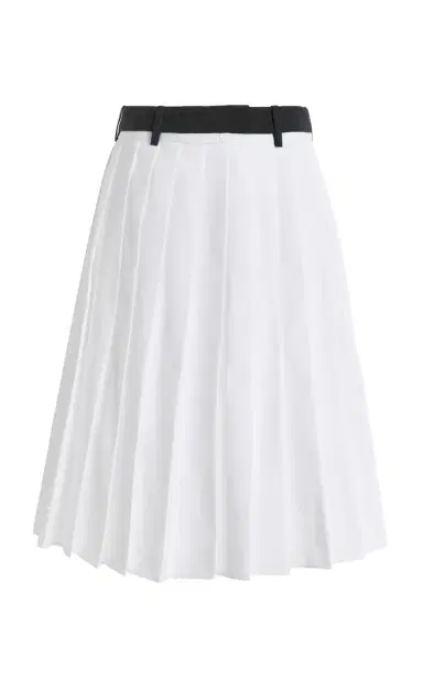 Prada Pleated Cotton-Poplin Midi Skirt | Thumbnail 6 Prada Pleated Cotton-Poplin Midi Skirt | Thumbnail 6
