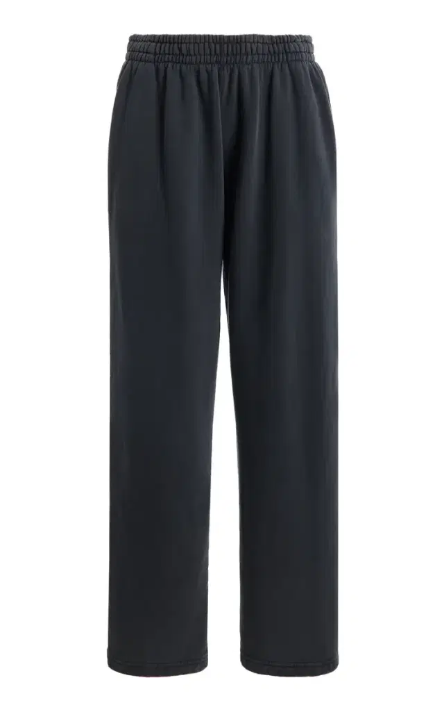Washed-Cotton Straight-Leg Sweatpants