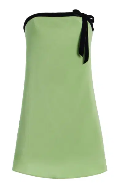 Rodarte Velvet-Trimmed Silk Crepe Bias Mini Dress | Thumbnail 1 Rodarte Velvet-Trimmed Silk Crepe Bias Mini Dress | Thumbnail 1