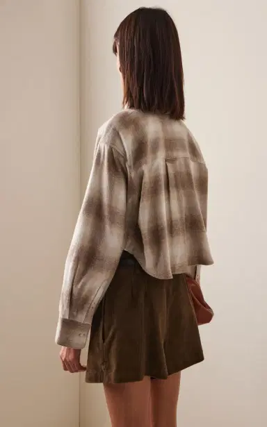 Citizens of Humanity Ana Cropped Cotton Plaid Shirt | Thumbnail 4 Citizens of Humanity Ana Cropped Cotton Plaid Shirt | Thumbnail 4