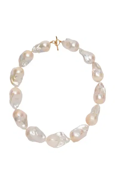 Lizzie Fortunato Extra Large White Baroque Pearl 14K Gold Necklace | Thumbnail 4 Lizzie Fortunato Extra Large White Baroque Pearl 14K Gold Necklace | Thumbnail 4
