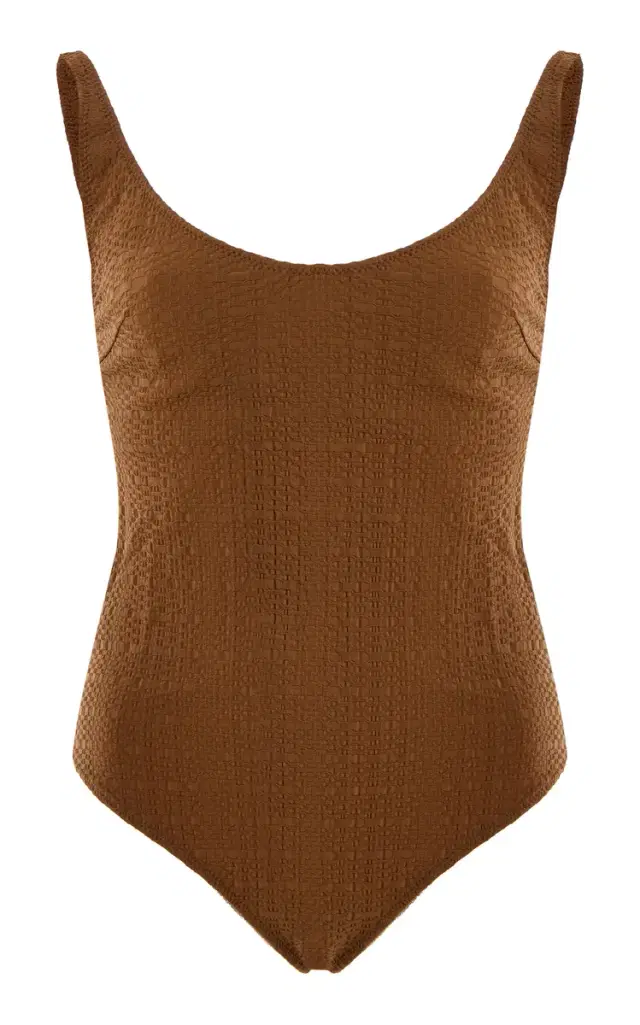 Lisa Marie Fernandez Marilyn Seersucker One-Piece Swimsuit
