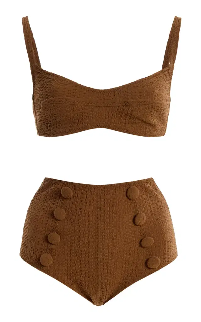 Seersucker Balconette High-Waist Bikini