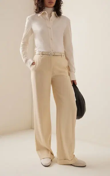 TOTEME Tailored Herringbone-Weave Suit Trousers | Thumbnail 2 TOTEME Tailored Herringbone-Weave Suit Trousers | Thumbnail 2