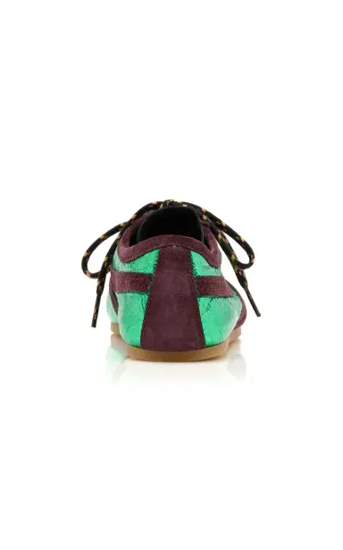 Dries Van Noten Metallic Leather Sneakers | Thumbnail 5