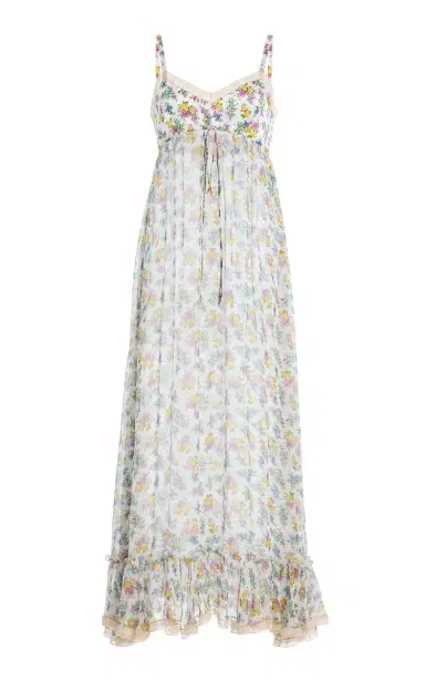 Dolce & Gabbana Floral-Print Silk-Blend Maxi Dress | Thumbnail 6