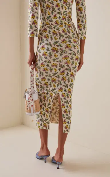 Dolce & Gabbana Floral-Print Knitted Midi Skirt | Thumbnail 4