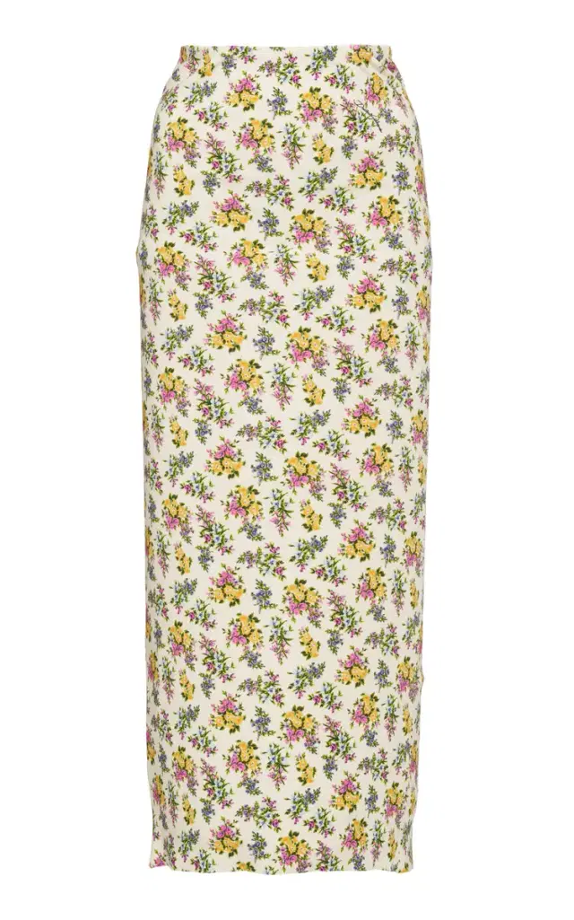 Dolce & Gabbana Floral-Print Knitted Midi Skirt
