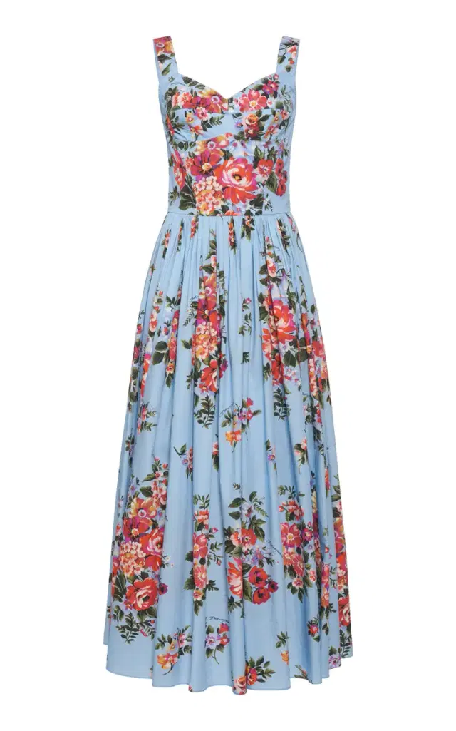 Floral-Print Cotton Maxi Dress