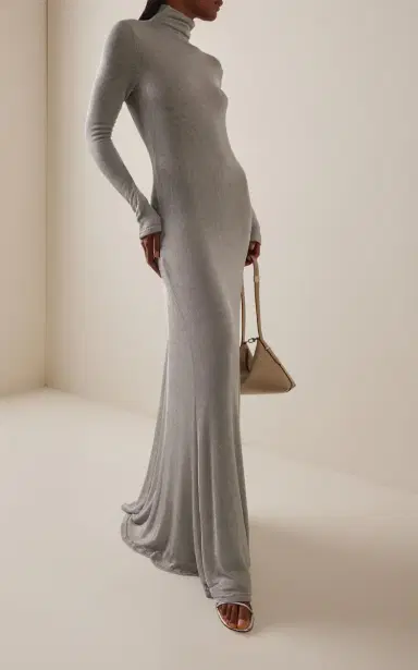 Tove Torra Metallic Ribbed-Knit Maxi Dress | Thumbnail 3
