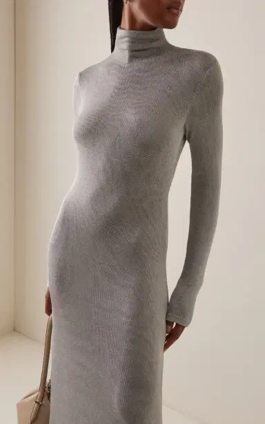 Tove Torra Metallic Ribbed-Knit Maxi Dress | Thumbnail 4