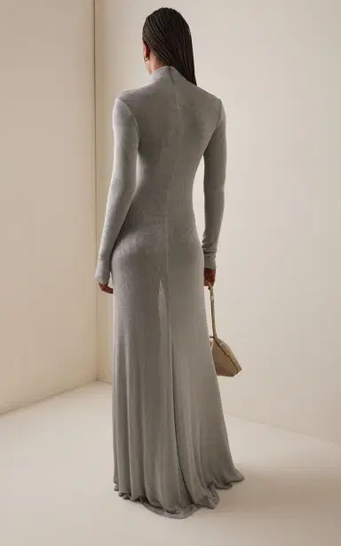 Tove Torra Metallic Ribbed-Knit Maxi Dress | Thumbnail 5