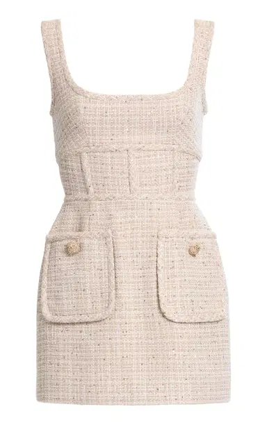 Elie Saab Sequined Tweed Mini Dress | Thumbnail 1