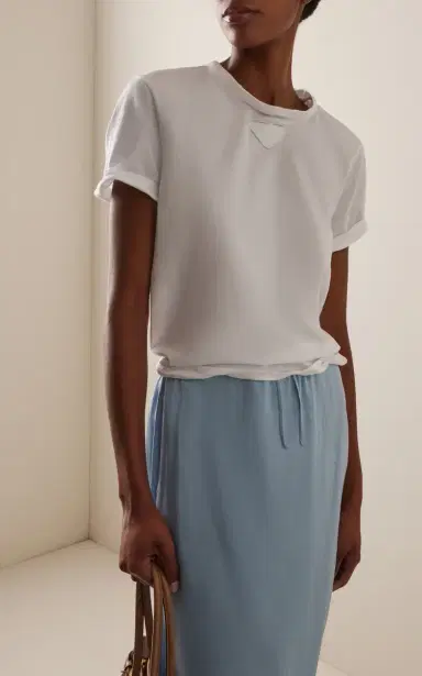 Prada Molded Cotton Jersey T-Shirt | Thumbnail 2