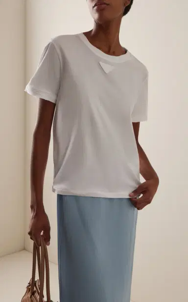 Prada Molded Cotton Jersey T-Shirt | Thumbnail 5